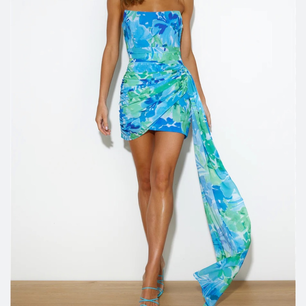 Runaway the Label Zayla Mini Dress Blue